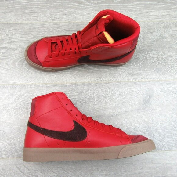 Nike Blazer Mid '77 Vintage Skate Shoes Mens Size 10 Red Burgundy NEW - Picture 3 of 13